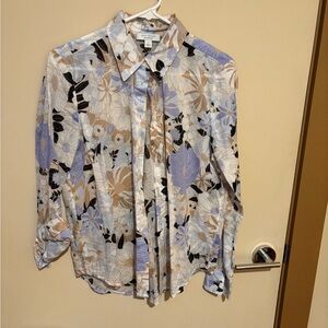 Floral cotton button down